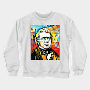 William Makepeace Thackeray Abstract Portrait | William Makepeace Thackeray Abstract Artwork 15 Crewneck Sweatshirt